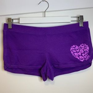 VS Pink thermal sleep shorts - royal purple sz S